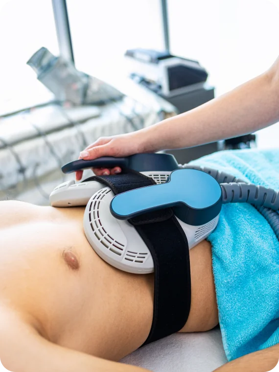 EMPBodyshaper am Bauch